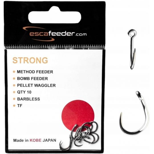 HACZYKI ESCA FEEDER STRONG ROZM 12 BEZZADZIOROWE HACZYKI ESCA FEEDER STRONG ROZM 12 BEZZADZIOROWE