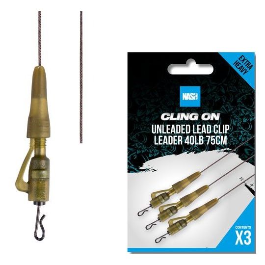 ZESTAW KOŃCOWY NASH UNLEADED LEAD CLIP LEADER 75cm ZESTAW KOŃCOWY NASH UNLEADED LEAD CLIP LEADER 75cm