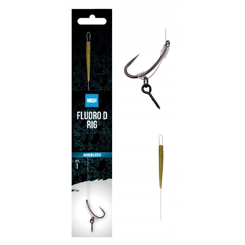 PRZYPON NASH FLUORO D RIG ROZMIAR 8 BARBLESS PRZYPON NASH FLUORO D RIG ROZMIAR 8 BARBLESS
