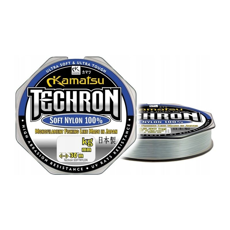 ŻYŁKA KAMATSU TECHRON SOFT NYLON 0,10mm 30m ŻYŁKA KAMATSU TECHRON SOFT NYLON 0,10mm 30m