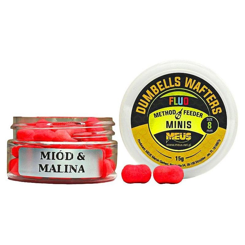 DUMBELLS MEUS WAFTERS FLUO 8mm MINIS MIÓD MALINA DUMBELLS MEUS WAFTERS FLUO 8mm MINIS MIÓD MALINA