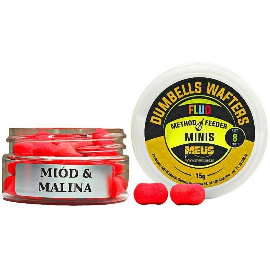 DUMBELLS MEUS WAFTERS FLUO 8mm MINIS MIÓD MALINA DUMBELLS MEUS WAFTERS FLUO 8mm MINIS MIÓD MALINA
