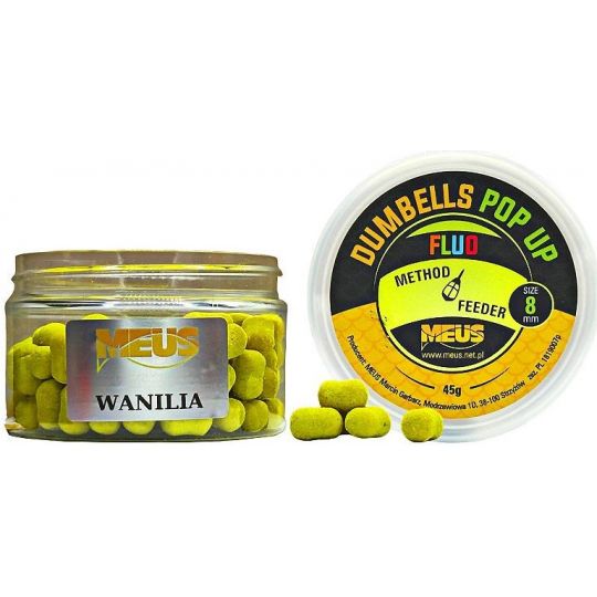 DUMBELLS MEUS FLUO POP UP 8mm 45g WANILIA DUMBELLS MEUS FLUO POP UP 8mm 45g WANILIA