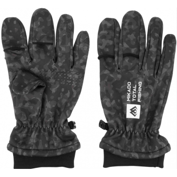 RĘKAWICZKI MIKADO SOFTSHELL BLACK CAMO ROZM XL