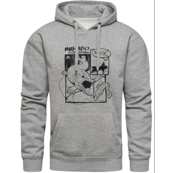 BLUZA MIKADO SICARIO Z KAPTUREM ROZM M SZARA 