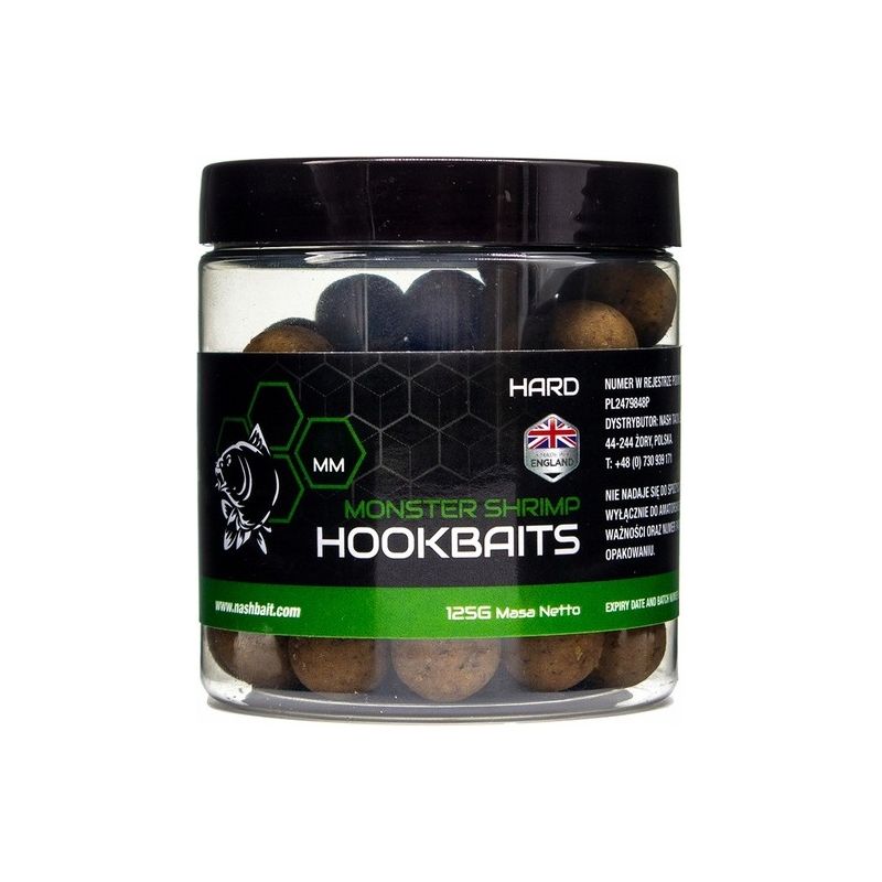 KULKI NASH MONSTER SHRIMP HARD HOOKBAITS 20mm 125g KULKI NASH MONSTER SHRIMP HARD HOOKBAITS 20mm 125g