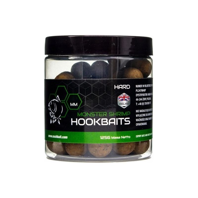 KULKI NASH MONSTER SHRIMP HARD HOOKBAITS 24mm 125g KULKI NASH MONSTER SHRIMP HARD HOOKBAITS 24mm 125g