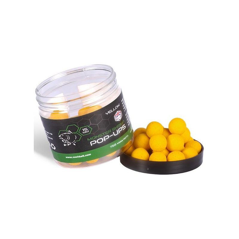 KULKI NASH MONSTER SHRIMP POP UP 15mm 75g YELLOW