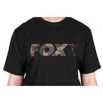 KOSZULKA T-SHIRT FOX BLACK  CAMO LOGO ROZMIAR S
