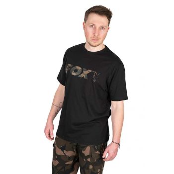 KOSZULKA T-SHIRT FOX BLACK  CAMO LOGO ROZMIAR S