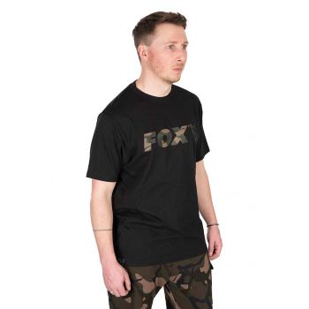 KOSZULKA T-SHIRT FOX BLACK  CAMO LOGO ROZMIAR S