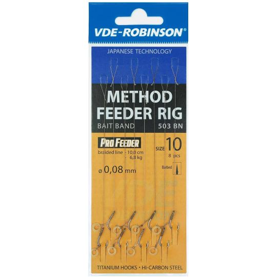 HACZYKI ROBINSON METHOD FEEDER PRZYPON Z GUMKĄ 10 HACZYKI ROBINSON METHOD FEEDER PRZYPON Z GUMKĄ 10