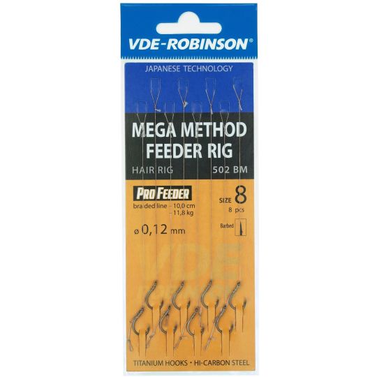 HACZYKI ROBINSON METHOD PRZYPON Z WŁOSEM MEGA 6 HACZYKI ROBINSON METHOD PRZYPON Z WŁOSEM MEGA 6
