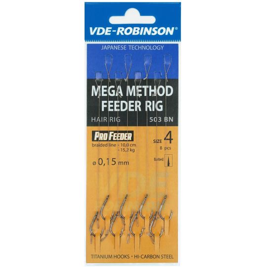HACZYKI REOBINSON METHOD PRZYPON Z WŁOSEM MEGA 6 HACZYKI REOBINSON METHOD PRZYPON Z WŁOSEM MEGA 6