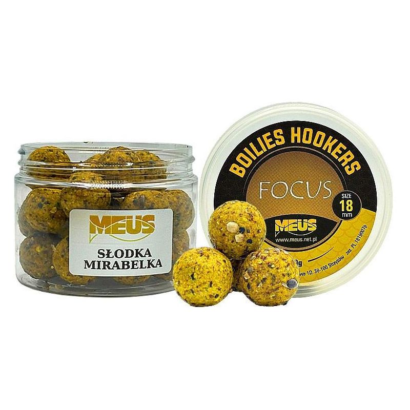 KULKI MEUS HAKOWE FOCUS 90g 18mm SŁODKA MIRABELKA KULKI MEUS HAKOWE FOCUS 90g 18mm SŁODKA MIRABELKA
