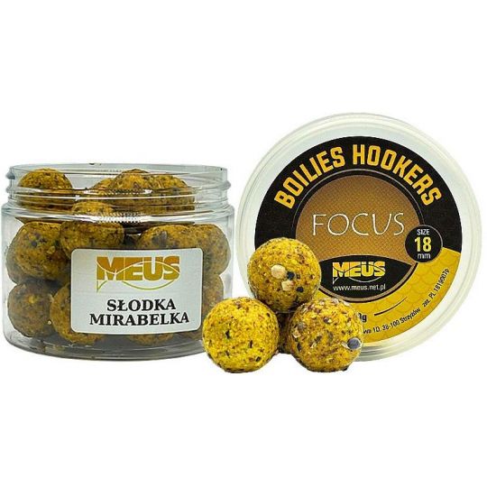 KULKI MEUS HAKOWE FOCUS 90g 18mm SŁODKA MIRABELKA KULKI MEUS HAKOWE FOCUS 90g 18mm SŁODKA MIRABELKA