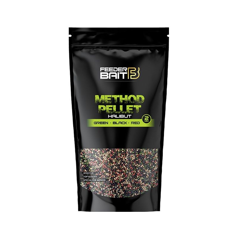 PELLET FEEDER BAIT HALIBUT GREEN BLACK RED 2mm MET PELLET FEEDER BAIT HALIBUT GREEN BLACK RED 2mm MET
