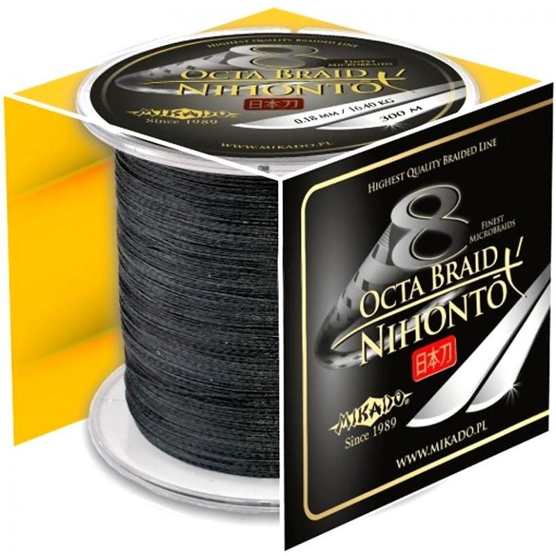 PLECIONKA NIHONTO OCTA BRAID 300M BLACK 0,16mm PLECIONKA NIHONTO OCTA BRAID 300M BLACK 0,16mm
