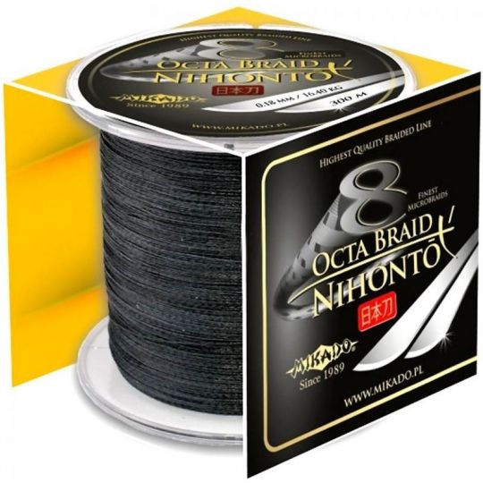 PLECIONKA NIHONTO OCTA BRAID 300M BLACK 0,16mm PLECIONKA NIHONTO OCTA BRAID 300M BLACK 0,16mm