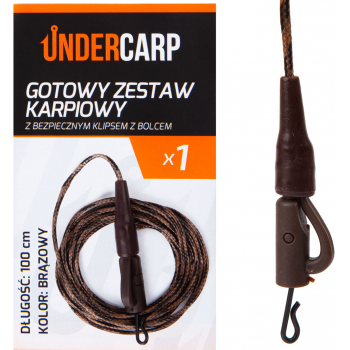 GOTOWY ZESTAW UNDER CARP Z BEZPIECZNYM KLIPSEM 100