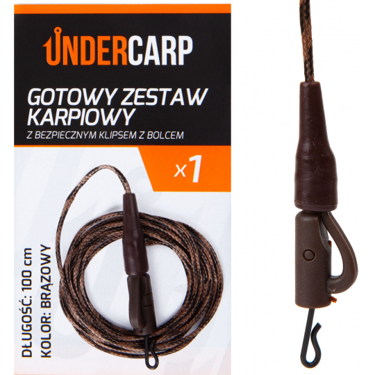 GOTOWY ZESTAW UNDER CARP Z BEZPIECZNYM KLIPSEM 100 GOTOWY ZESTAW UNDER CARP Z BEZPIECZNYM KLIPSEM 100