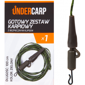 GOTOWY ZESTAW UNDER CARP Z BEZPIECZNYM KLIPSEM 100
