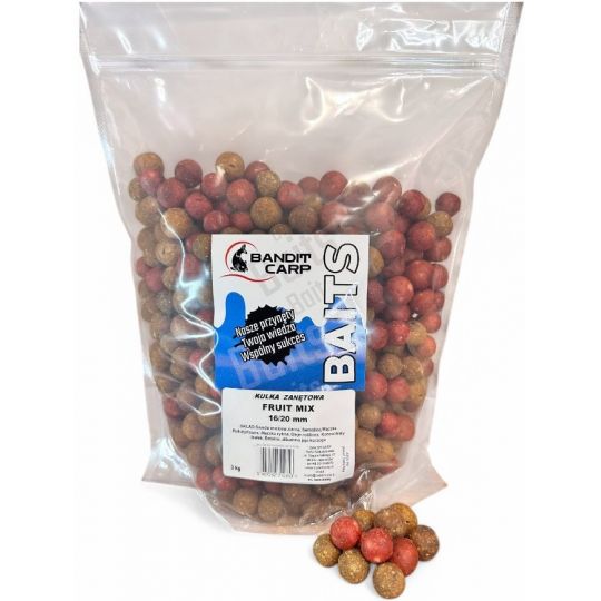 KULKI ZANĘTOWE BANDIT BAITS 16/20mm 3kg FRUIT MIX KULKI ZANĘTOWE BANDIT BAITS 16/20mm 3kg FRUIT MIX