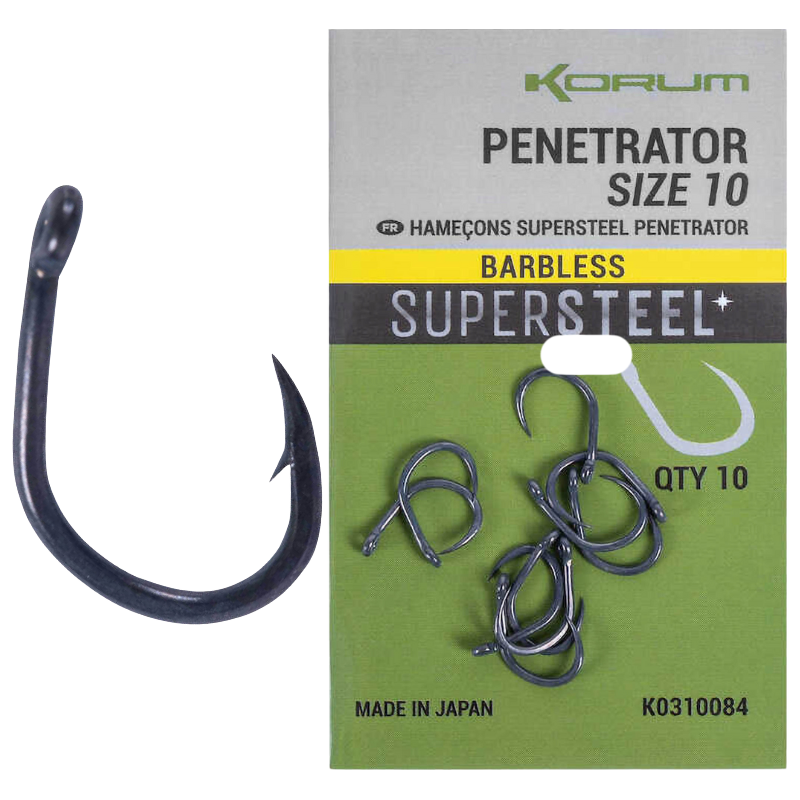 HACZYKI KORUM PENETRATOR Z OCZKIEM ROZM 8 BARBLESS