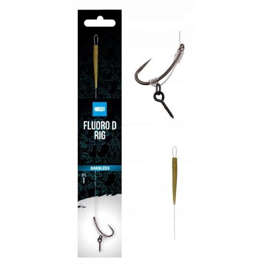 PRZYPON NASH FLUORO D RIG ROZMIAR 4 BARBLESS PRZYPON NASH FLUORO D RIG ROZMIAR 4 BARBLESS