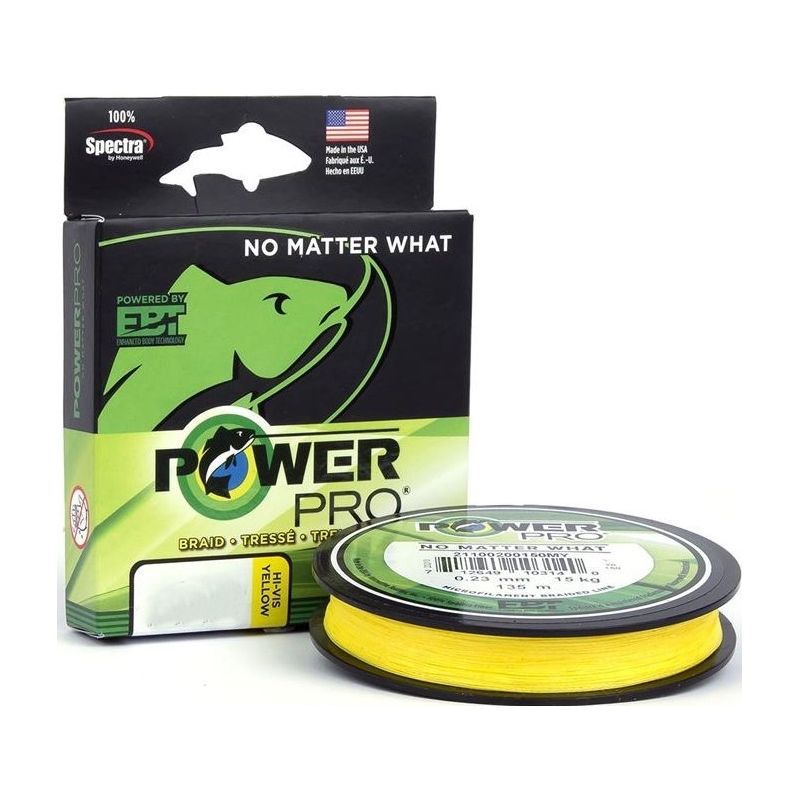 PLECIONKA POWER PRO HI-VIS YELLOW 135m 0,19mm 13kg PLECIONKA POWER PRO HI-VIS YELLOW 135m 0,19mm 13kg