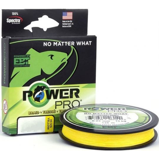 PLECIONKA POWER PRO HI-VIS YELLOW 135m 0,19mm 13kg PLECIONKA POWER PRO HI-VIS YELLOW 135m 0,19mm 13kg