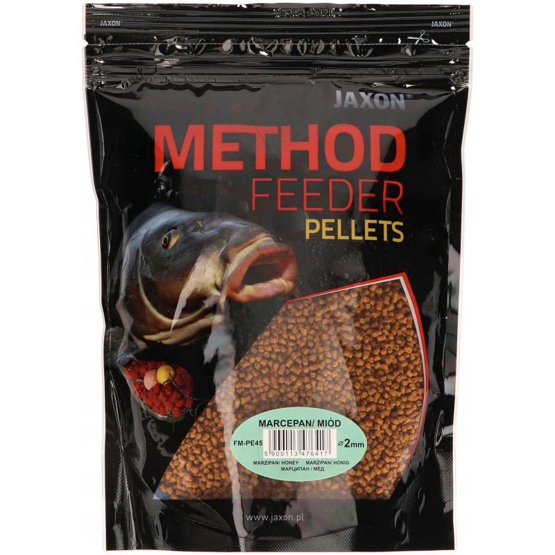 PELLET JAXON METHOD FEEDER 2mm 500g MARCEPAN MIÓD PELLET JAXON METHOD FEEDER 2mm 500g MARCEPAN MIÓD
