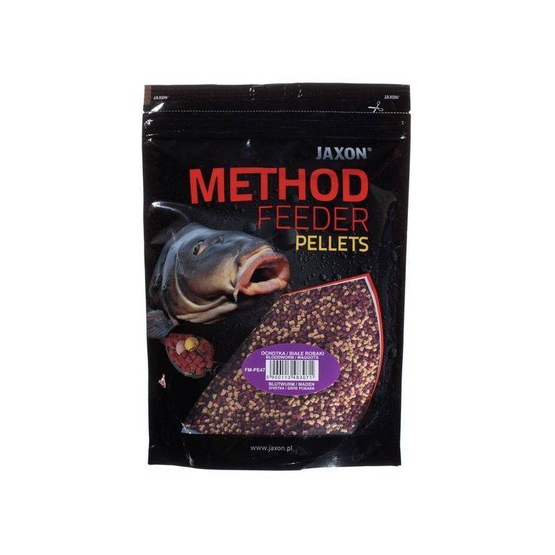 PELLET JAXON FEEDER 2mm 500g OCHOTKA BIAŁE ROBAKI