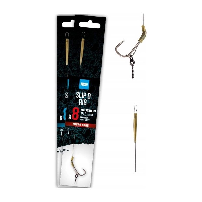 PRZYPON NASH SLIP D RIG ROZMIAR 2 BARBED PRZYPON NASH SLIP D RIG ROZMIAR 2 BARBED