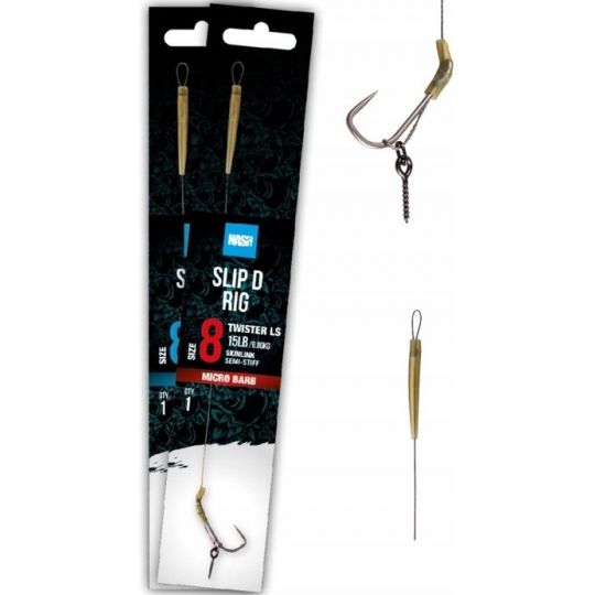 PRZYPON NASH SLIP D RIG ROZMIAR 2 BARBED PRZYPON NASH SLIP D RIG ROZMIAR 2 BARBED