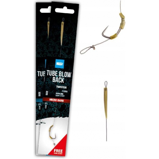 PRZYPON NASH TUBE BLOW BACK RIG 4 BARBLESS PRZYPON NASH TUBE BLOW BACK RIG 4 BARBLESS