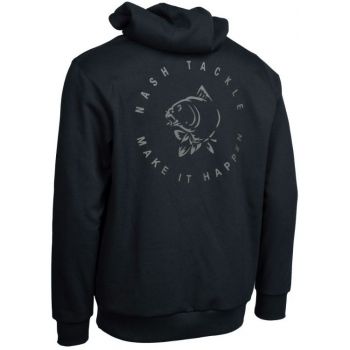 BLUZA NASH MAKE IT CARP LOGO BLACK HOODIE XXL