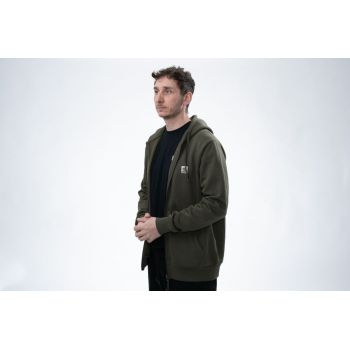 BLUZA NASH MAKE IT BADGE ZIPPED GREEN NA ZAMEK  S