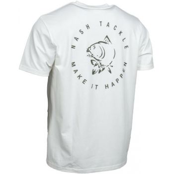 KOSZULKA NASH T-SHIRT MAKE IT CARP LOGO ECRU L 