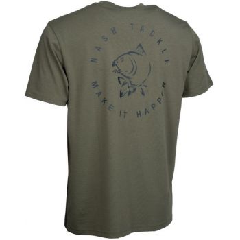 KOSZULKA NASH T-SHIRT MAKE IT CARP LOGO GREEN XL