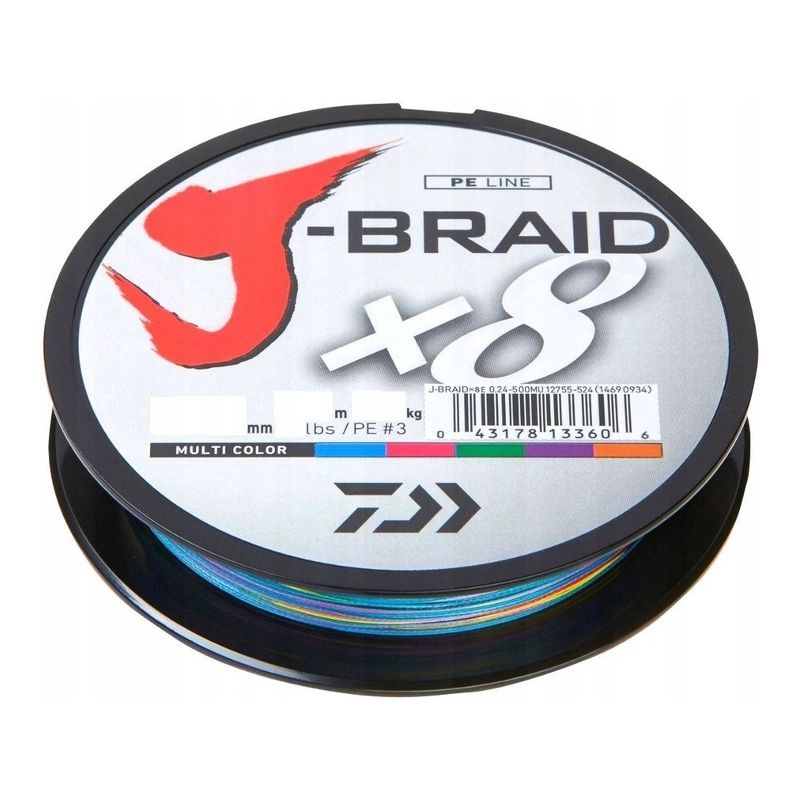 PLECIONKA DAIWA J-BRAID X8 0,18mm 150m MULTI COLOR