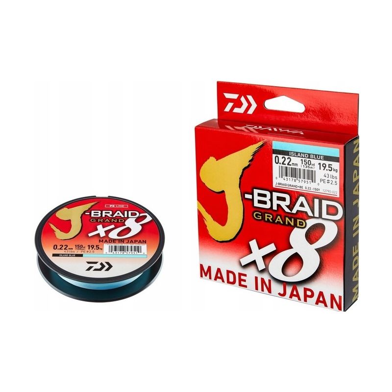 PLECIONKA DAIWA J-BRAID GRAND X8E 0,13mm 135m BLUE