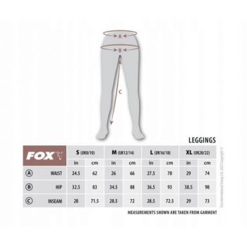 SPODNIE FOX LEGGINGS WC DAMSKIE ROZMIAR M LEGINSY