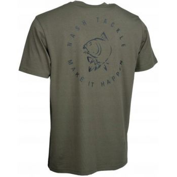 KOSZULKA NASH T-SHIRT MAKE IT CARP LOGO GREEN XXL