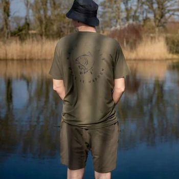KOSZULKA NASH T-SHIRT MAKE IT CARP LOGO GREEN XXL