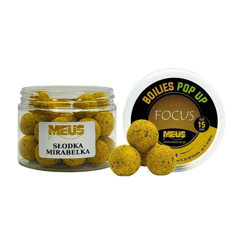 KULKI MEUS POP UP FOCUS 55g 15mm SŁODKA MIRABELKA