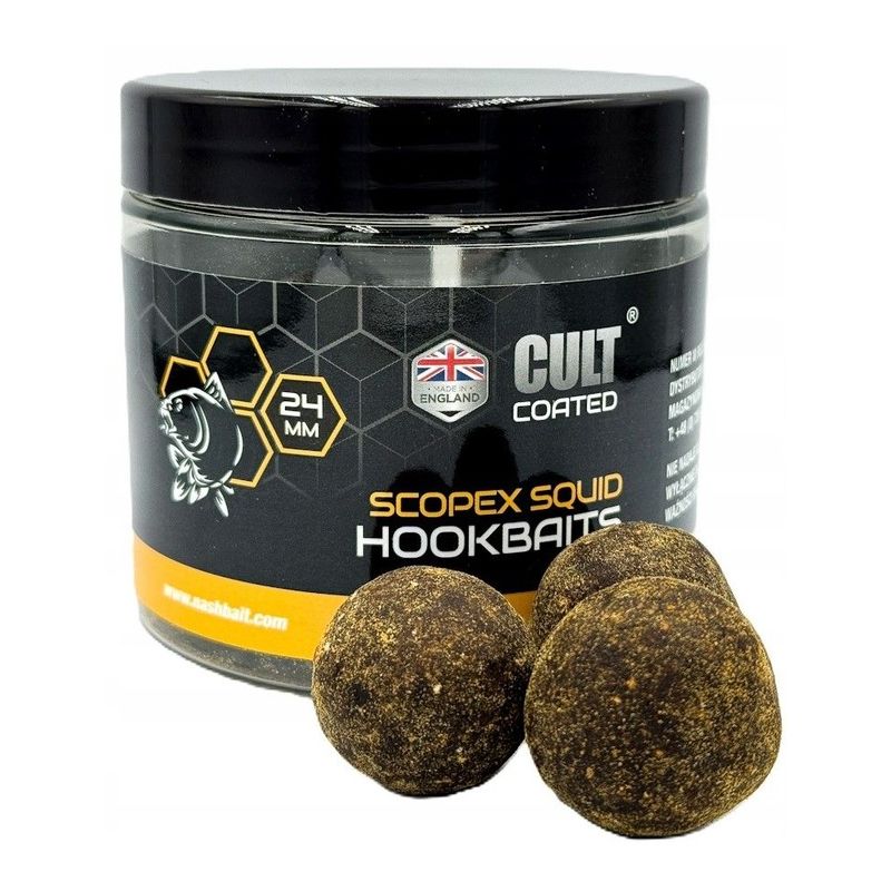 KULKI NASH SCOPEX SQUID CULT COATED HOOKBAITS 20mm