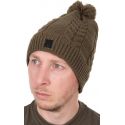 CZAPKA ZIMOWA FOX CABLE KNIT BOBBLE KHAKI