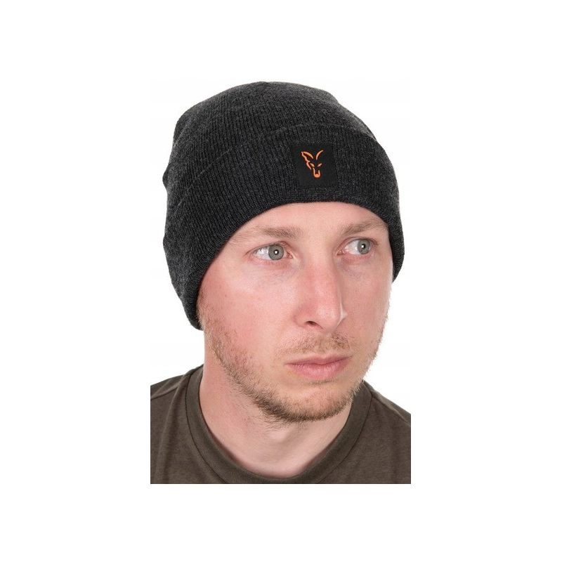 CZAPKA ZIMOWA FOX COLLECTION BEANIE BLACK ORANGE