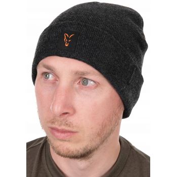 CZAPKA ZIMOWA FOX COLLECTION BEANIE BLACK ORANGE